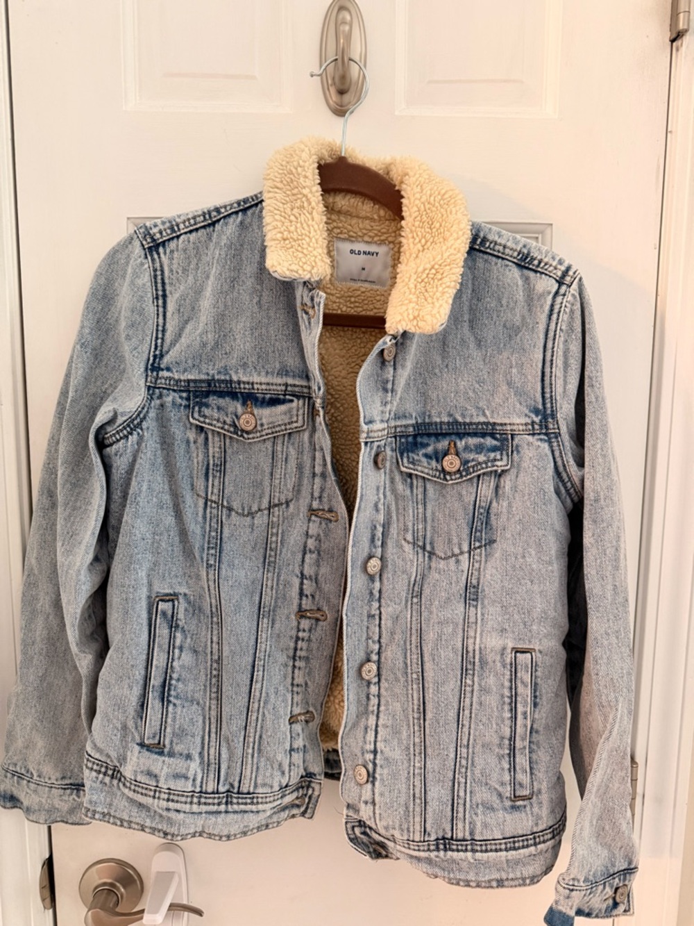 Sherpa lined denim jacket